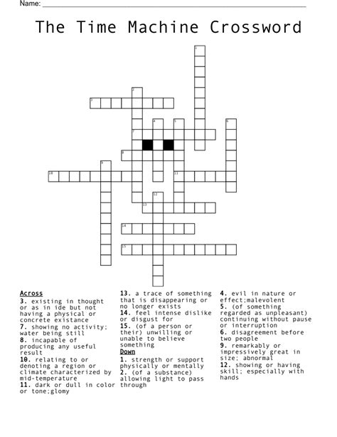 See more answers to this puzzles clues here. . The time machine tribe crossword